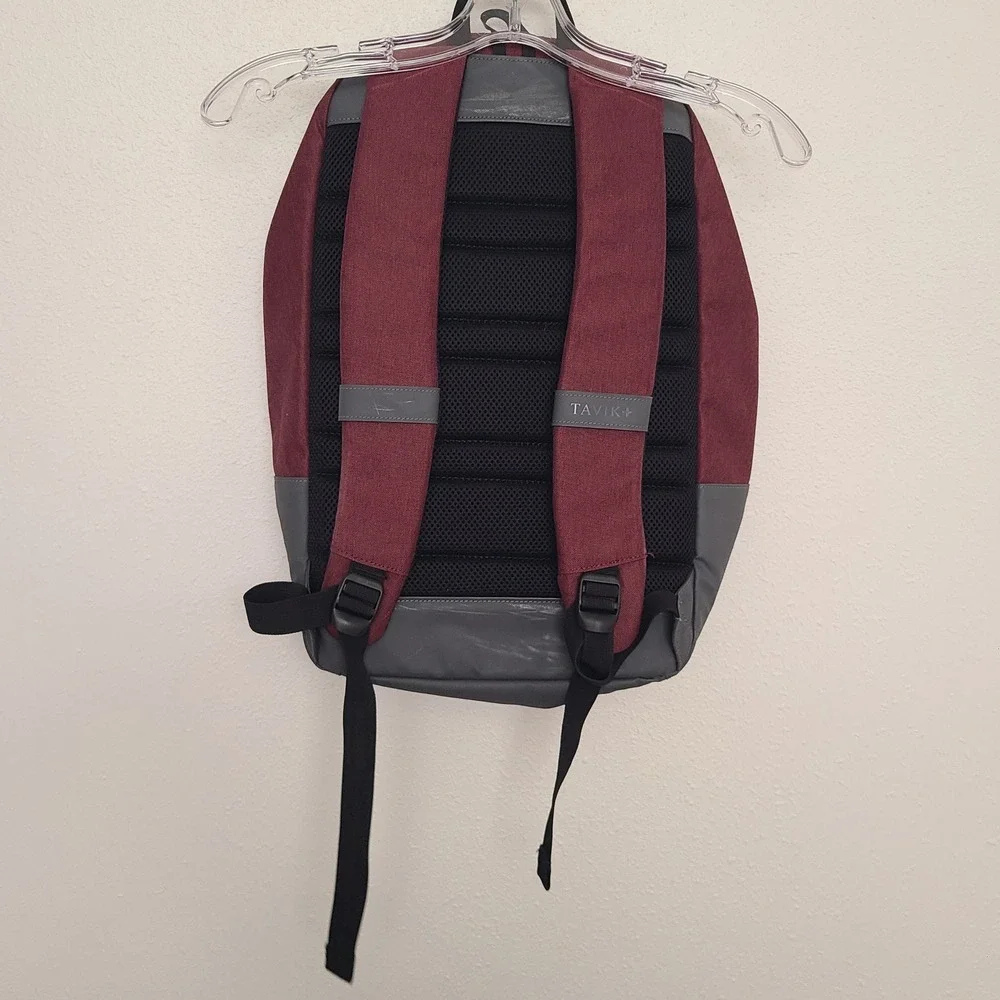Tavik‎ Daley TripleFin Travel Backpack One Size Raspberry Red Commuter Minimal